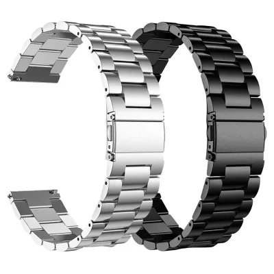 20mm Stainless Steel Watch Band Metal Replacement Strap for Smartwatches and Traditional Watches Durable Adjustable Classic Design